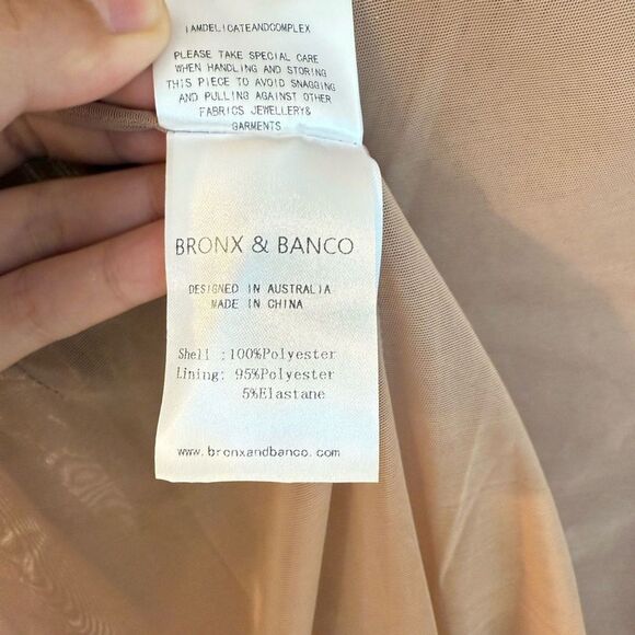 NEW Bronx‎ and Banco Dahlia Maxi Dress in White Silver Floral Strapless - Picture 16 of 16